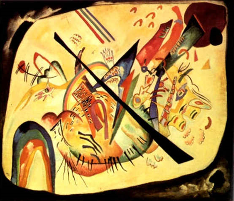 White Oval 1919 Wassily Kandinsky Abstract Canvas Painting